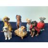 Image 2 : Canine Creche 7 Pc Set By Roman (Nativity) Plus Bride & Groom Figures (Bride is Broken) 