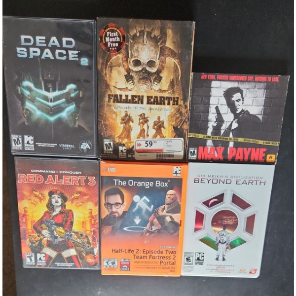 Assorted PC Games: Dead Space 2, Fallen Earth, Max Payne, Red Alert 3, The Orange Box, Beyond Earth