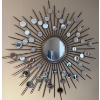 Image 2 : Raindrop Sunburst Style Wall Mirror 42x42