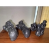 Image 1 : A Wolf Original Indigenous Art Sculptures, Hand Made in Canada - 4Pcs, 8L 