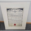 Image 2 : Framed Maple Leaf Hockey Team Certificate, 20" x 25"