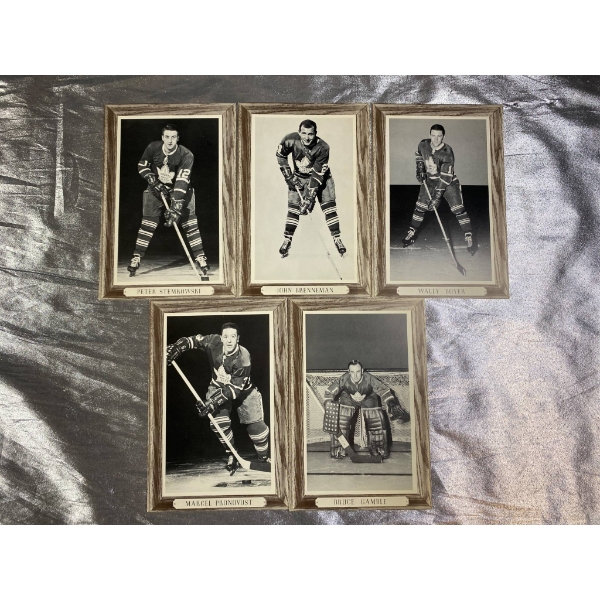 Five Framed Toronto Maple Leafs Player Photographs