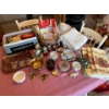 Image 1 :  A selection of items, including nesting dolls, tea, cups, birthday items, table cloths bra candle h