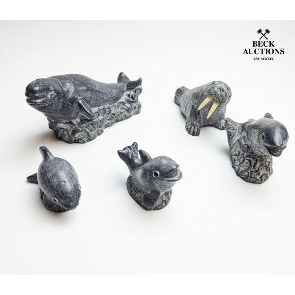 Hand-Carved Soapstone Sculptures. All Wolf Originals