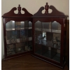 Image 1 : Pair of Mahogany Display Cabinets 12x22 w/ Assorted Smalls