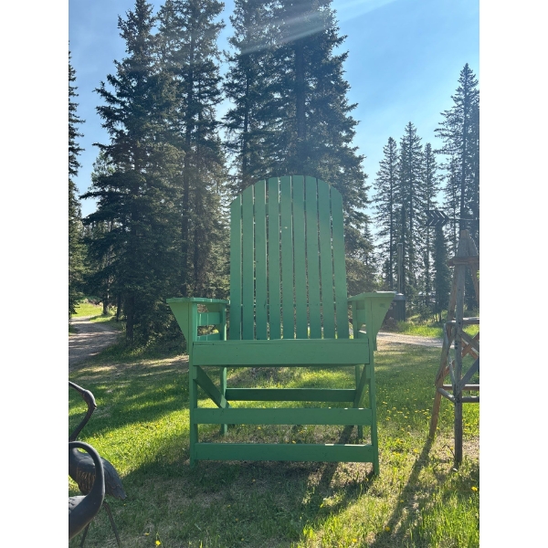 GIANT Green Adirondack Chair L44" W84" H128" Great For A Conversation Piece 