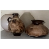 Image 1 : German Stonewear Pottery & Fogged Glass Vessels 8"Tall