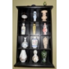 Franklin Mint Treasures of Imperial Dynasties Miniature Vases in Display Case 16T
