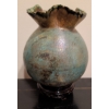 Image 2 : Gorgeous Art Pottery & Stamped Sterling Bird Box 59g - Ash Glaze Raku 