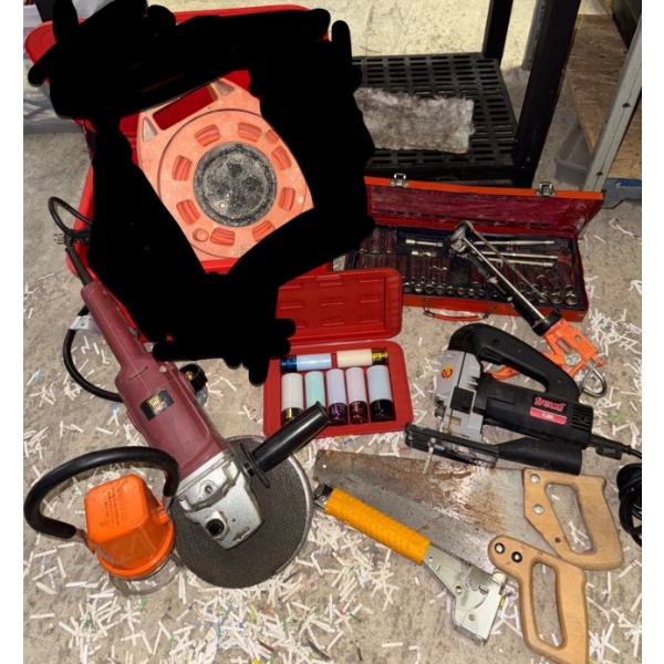 Assorted Hand & Power Tool Collection - Freud Jigsaw Mo.FJ85 Powerfist 7' Grinder 