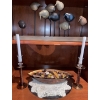 Image 1 : Bird Mantel Piece w/ Bronze Candle Holders Serving Tray & More