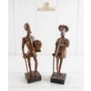 Image 2 : Vintage Covered Serving Dish , Wooden Figurines , Metal Tin Collectible , Framed Paintings