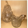 Image 1 : Bohemian Cut Crystal Pear & Matching Creamer 
