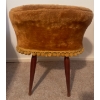 Image 3 : Mid Century Decor - Velour Pom Pom Chair 22T w/ Side Table Large Blanket Basket & More 