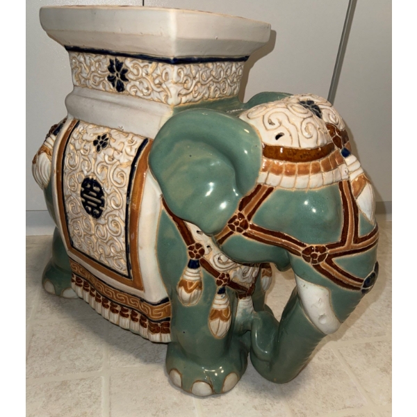 Vintage Hollywood Regency Chinese Elephant Plant Stand 21"Tall