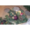 Image 5 : Holiday Decor Including: Ornaments, Mini Tree, Wreath, 3 Pillar Candleholder