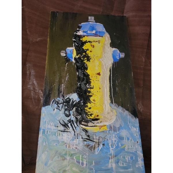 Oil On Canvas Original Art Works - Artist Unknown 48x26