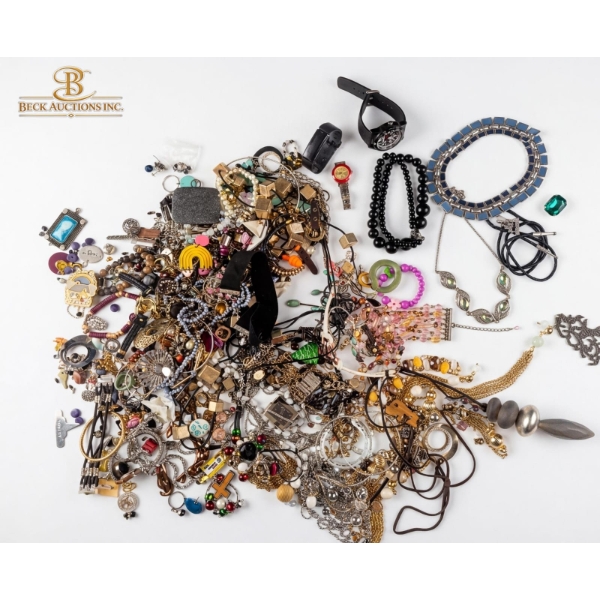 Large Collection Of Vintage/Modern Costume Jewelry Items Watches Necklaces, Bracelets Earring, Rings