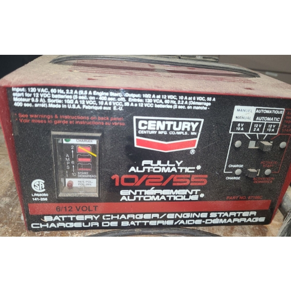 Century 10/2/55 Model 87106C Battery Charger/ Engine Starter 