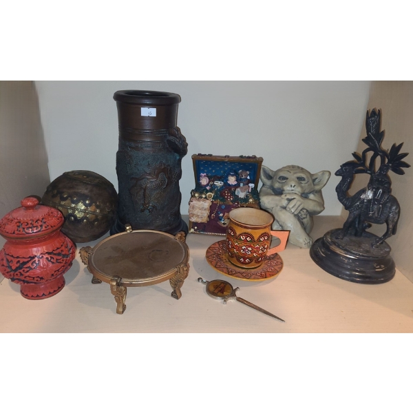 Dragon Vase 10 T, Shelf Gargoyle and Other Decor