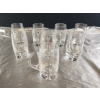 Image 1 : Set of 8 Krosno Poland Clear Glass Beer Mugs