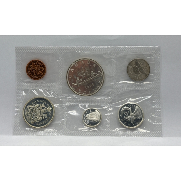1965 Canadian Uncirculated Coin Set 43g 80% Silver