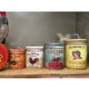 Image 1 : collection of tins with a Quaker oat vintage tin