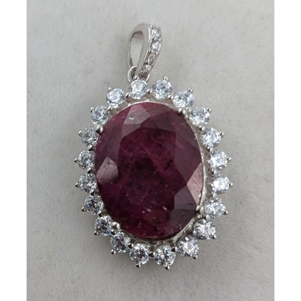 3.7 g Certified Silver Ruby gemstone Pendant ($5,169 Appraisal)