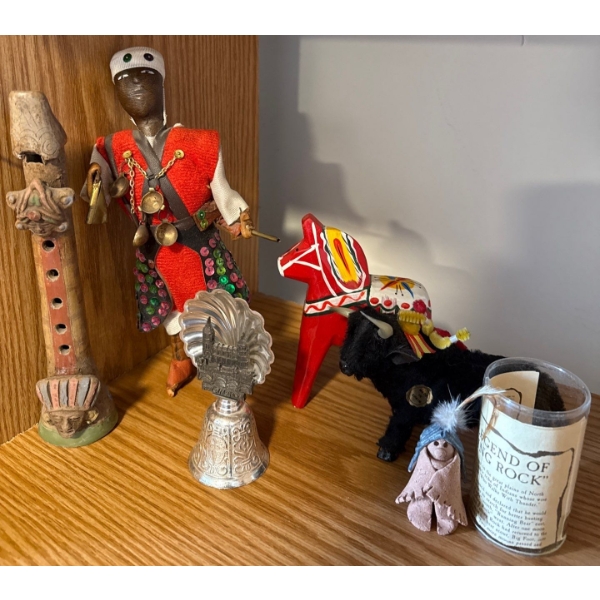 Clay Flute African Warrior Souvenir Bell & More 10T