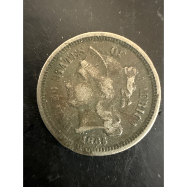 1865 United States 3 Cent Coin