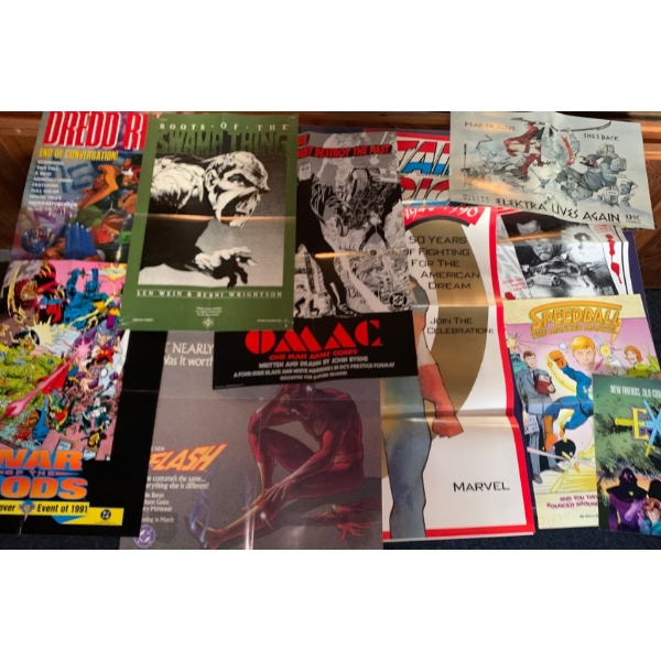 Collection of Posters - Electra, X-Men, Infinity Gauntlet, Robyn, Green Lantern, Superman & More