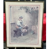 Image 1 : Darnel Hernarder Woman Feeding the Birds Print 16Wx20H