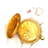 Image 1 : Ornate Engraved Gold Plated Pocket Watch - Weighs 129.2g
