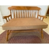Image 5 : Country Chic Oak Spindle Bench w/ Throw Cushions 42x27x32