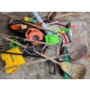 Image 1 : Outdoor Yard Tools Including: Brooms, Shovel, Kaltire Emergency Kit and More!