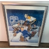 Image 1 : "Legends of the Crease" Lithograph w/ Four Autographs  Authentic Autographs  24"w x 21"tall