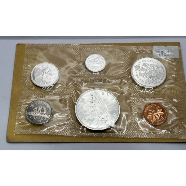 1963 Canadian Uncirculated Coin Set 43g 80% Silver