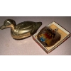 Image 4 : Desk Decor - Brass Plate Stands14T Vintage Shadow Box Art Porcelain Unicorn & More