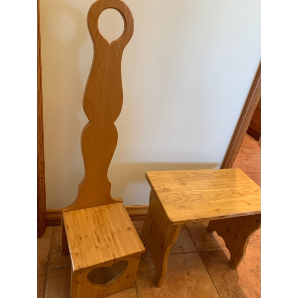 Pair of Wooden Stools - 36T 