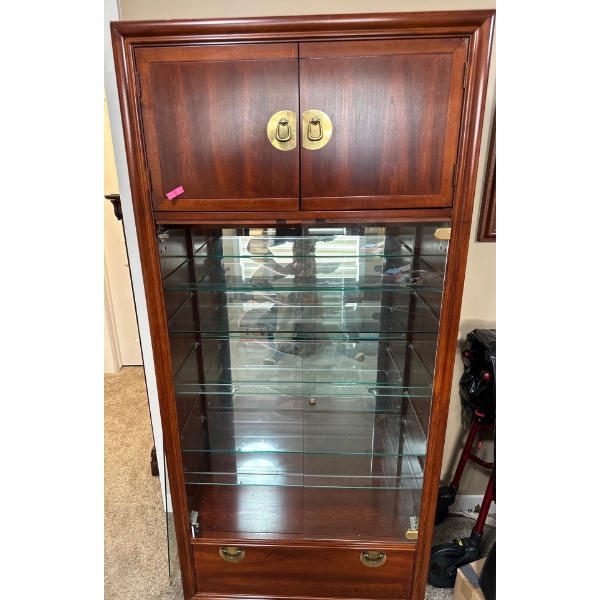 Wooden Display Cabinet-  34W, 20D, 74T
