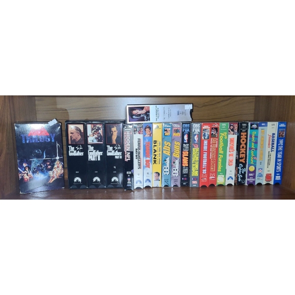 Collection of VHS Tapes Including: The Godfather 1/2/3, Star Wars Original Trilogy and More!
