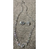Image 1 : Beautiful Vintage Crystal Like Matching Necklace & Clip On Earrings