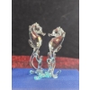Image 3 : Crystal Seahorse Pair Figurine with Faceted Cut and Blue Accents