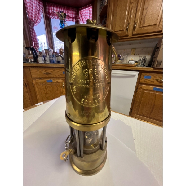 Protector Lamp Eccles Type 6 miner's safety lamp. This type of lamp, produced by The Protector Lamp 