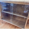 Image 2 : Mid Century Console Table w/ Double Doored Glass Display 55x12x34