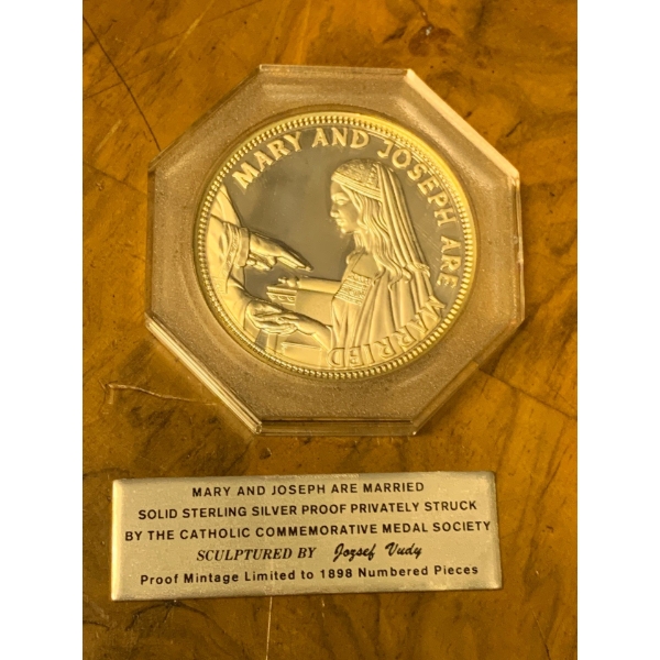 'Married' Coin From the Catholic Commemorative Medal Society - Sterling Silver Proof 26g 