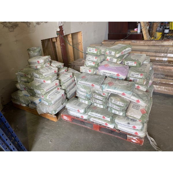 Palettes of Merkrete Versatile Color Grout, 25 lb Bags