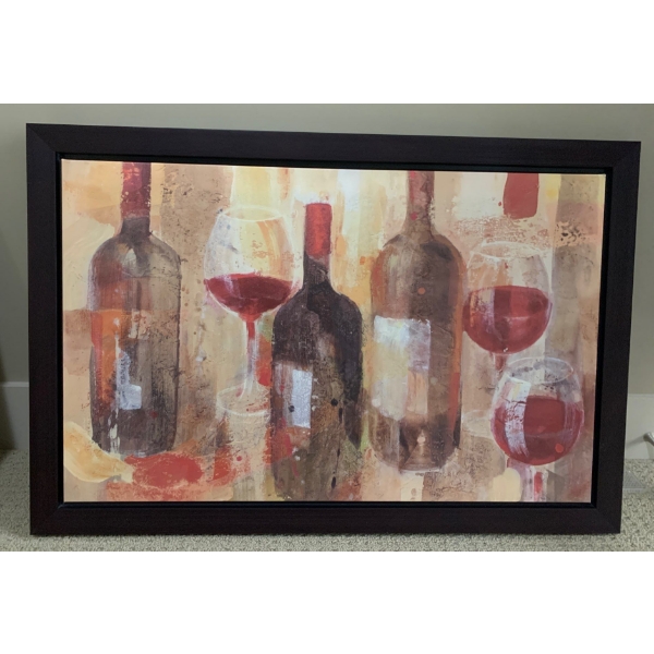 Vino Print on Canvas 39x27 Art