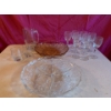 Image 1 : Serving Wear Lot, two crystal serving dishes, wine glasses and mugs