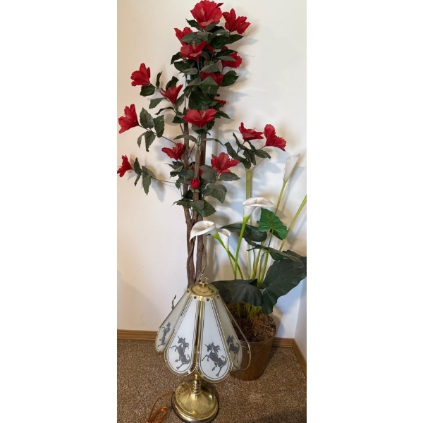 Faux House Plants 4 Ft Tall w/ Unicorn Lamp 